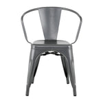 Bolero Bistro Curve Armchairs Gunmetal (4 Pack)