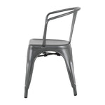 Bolero Bistro Curve Armchairs Gunmetal (4 Pack)
