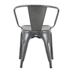 Bolero Bistro Curve Armchairs Gunmetal (4 Pack)