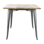 Bolero Bistro Dining Table Mango Wood Top Gunmetal Frame 1450mm