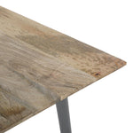 Bolero Bistro Dining Table Mango Wood Top Gunmetal Frame 1450mm