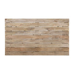 Bolero Bistro Dining Table Slatted Mango Wood Top Black 1200mm