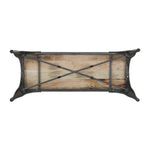 Bolero Bistro Indoor Bench Mango Wood & Gunmetal Frame 1000mm (2 Pack)