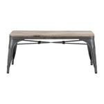 Bolero Bistro Indoor Bench Mango Wood & Gunmetal Frame 1000mm (2 Pack)
