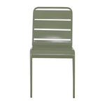 Bolero Amalfi Slatted Steel Side Chairs Olive Green (4 Pack)