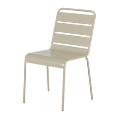 Bolero Amalfi Slatted Steel Side Chairs Taupe 4 Pack
