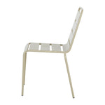 Bolero Amalfi Slatted Steel Side Chairs Taupe (4 Pack)