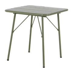 Bolero Amalfi Square Slatted Folding Table Olive Green 700x700mm