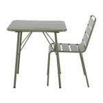 Bolero Amalfi Square Slatted Folding Table Olive Green 700x700mm