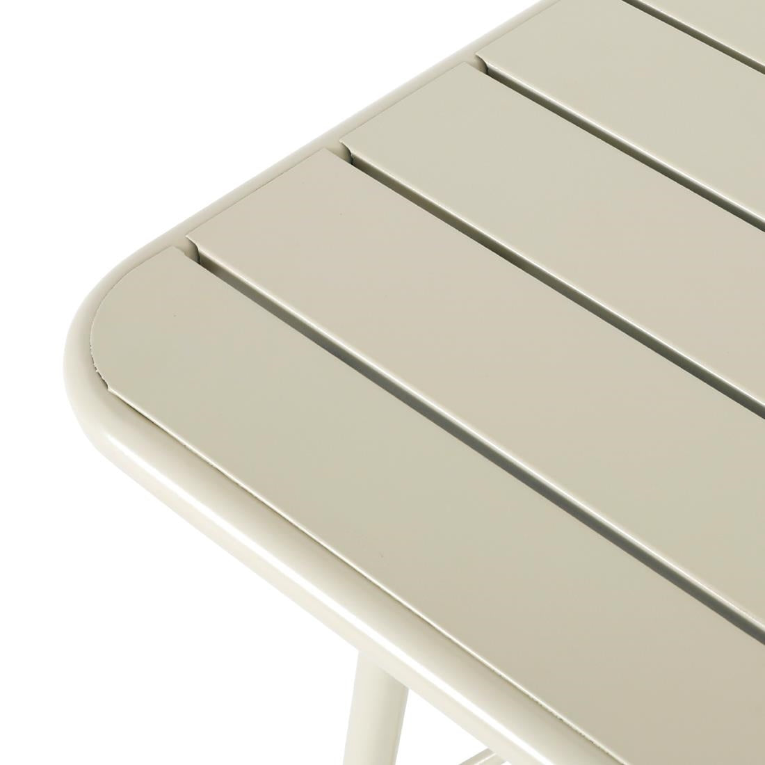 Bolero Amalfi Square Slatted Folding Table Taupe 700x700mm