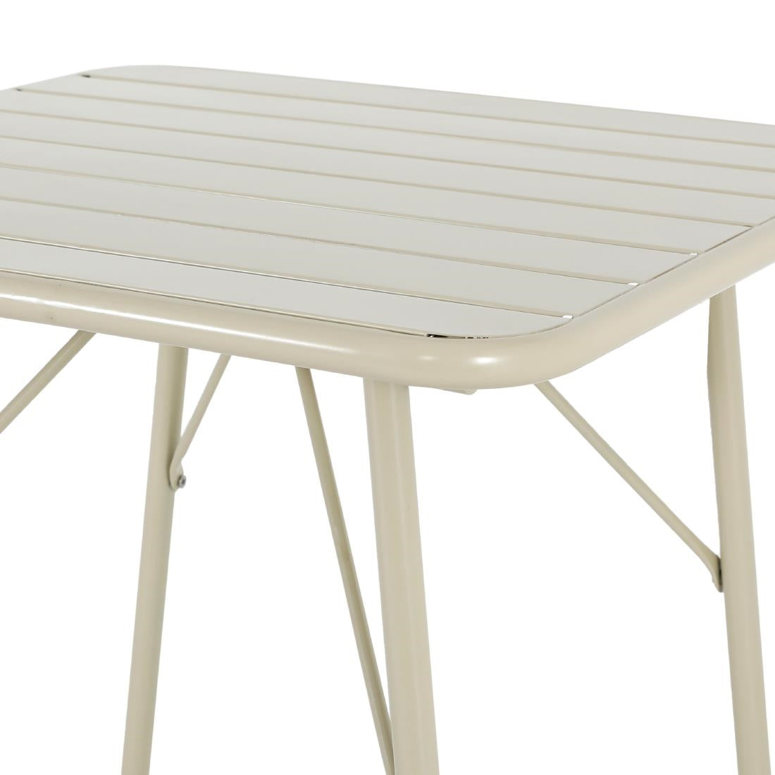 Bolero Amalfi Square Slatted Folding Table Taupe 700x700mm