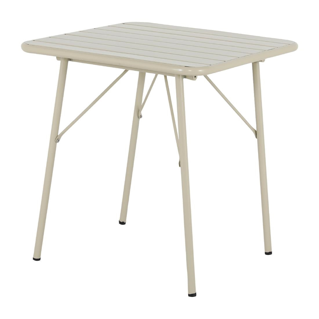 Bolero Amalfi Square Slatted Folding Table Taupe 700x700mm