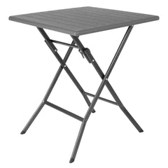 Bolero Square Folding HDPE Table Wood Effect 620x620mm