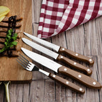 Olympia Jumbo Steak Knives with Wood Effect Handles (12 Pack)