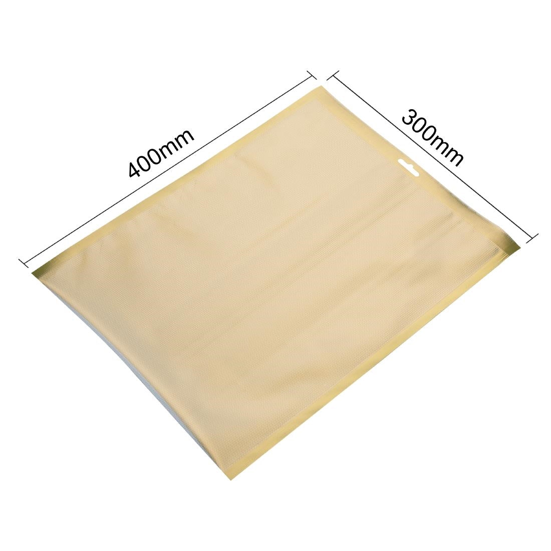 Vogue Gold Embossed Vacuum Pouches 300x400mm (100 Pack)