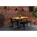 Bolero Bistro Metal Benches Black 1000mm (2 Pack)