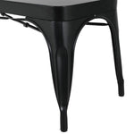 Bolero Bistro Metal Benches Black 1000mm (2 Pack)