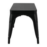 Bolero Bistro Metal Benches Black 1000mm (2 Pack)