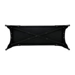 Bolero Bistro Metal Benches Black 1000mm (2 Pack)