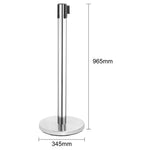 Bolero Polished Barriers with Black Strap 3m (2 Pack)
