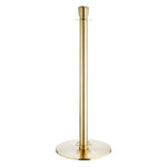 Bolero Flat Base Barrier Banner Posts Brushed Brass (2 Pack)