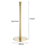 Bolero Flat Base Barrier Banner Posts Brushed Brass (2 Pack)