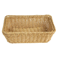 Olympia Polywicker Rectangular Basket Light Brown 300x230mm