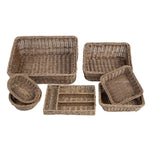 Olympia Polywicker Rectangular Basket Dark Brown 300x230mm
