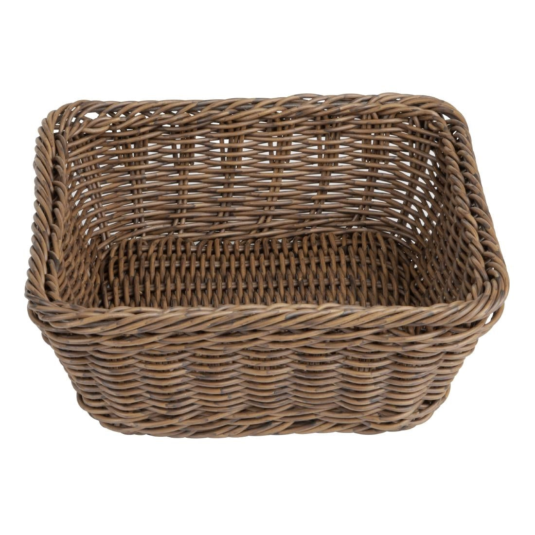 Olympia Polywicker Square Basket Dark Brown 230x230mm