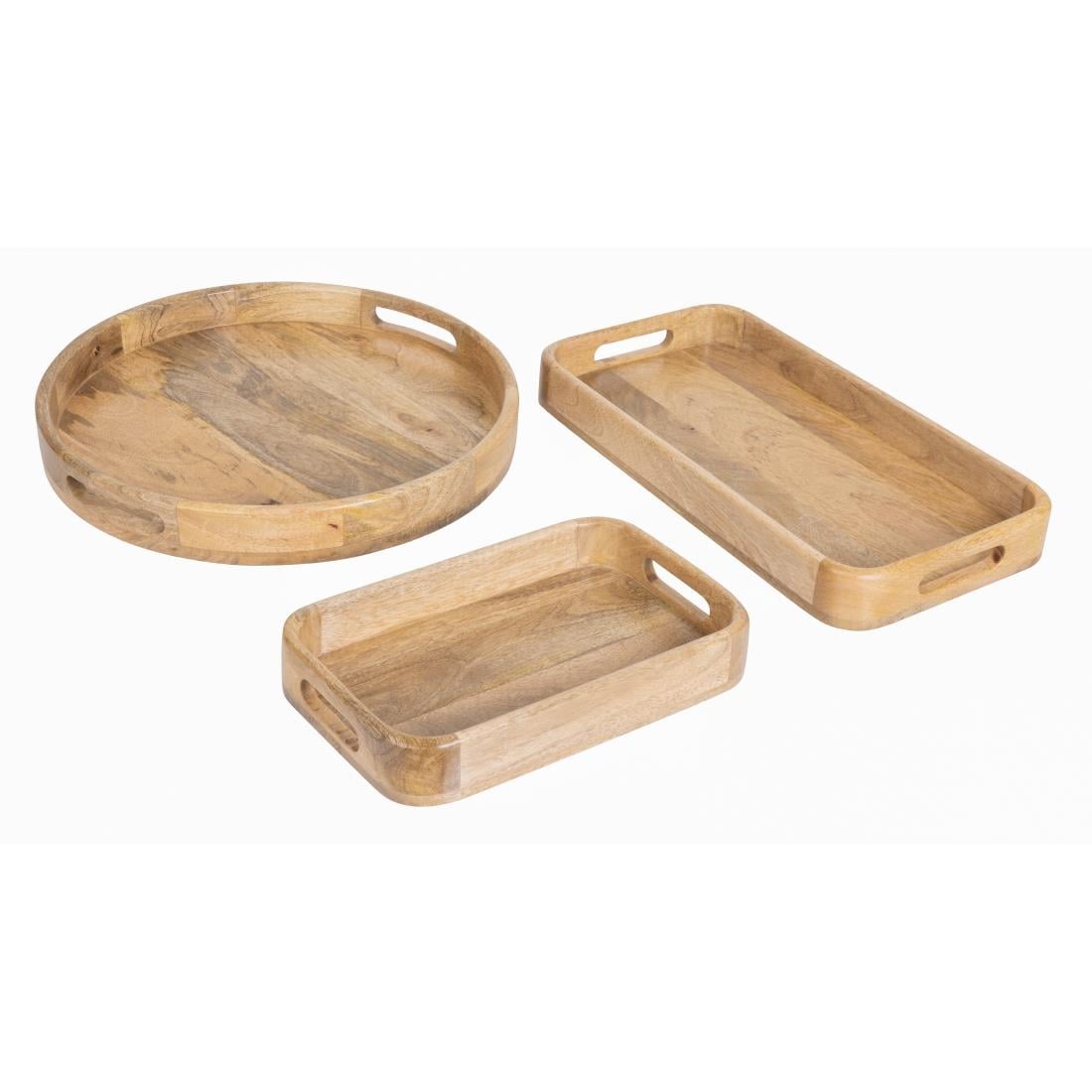 Olympia Mango Wood Deep Sided Rectangular Tray 230x430mm