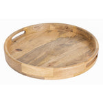 Olympia Mango Wood Round Deep Sided Tray 400mm