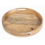 Olympia Mango Wood Round Deep Sided Tray 400mm