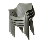 Bolero Elements Polypropylene Armchairs Olive Green (4 Pack)
