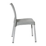 Bolero Elements Polypropylene Rattan Side Chairs Grey (4 Pack)