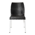 Bolero Elements Polypropylene Rattan Side Chairs Black (4 Pack)