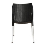 Bolero Elements Polypropylene Rattan Side Chairs Black (4 Pack)