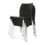 Bolero Elements Polypropylene Rattan Side Chairs Black (4 Pack)