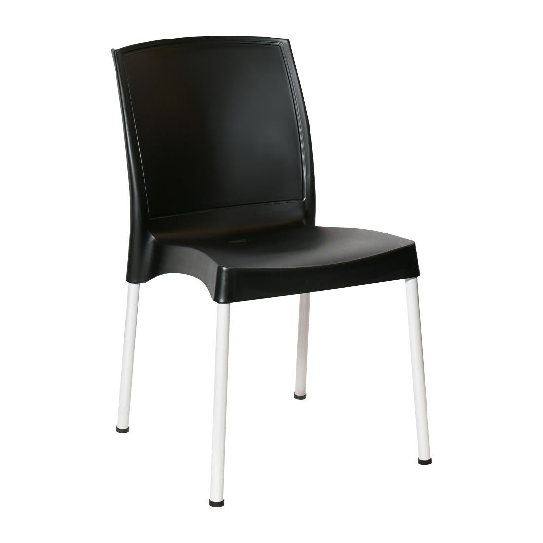 Bolero Elements Polypropylene Side Chairs Black (4 Pack)