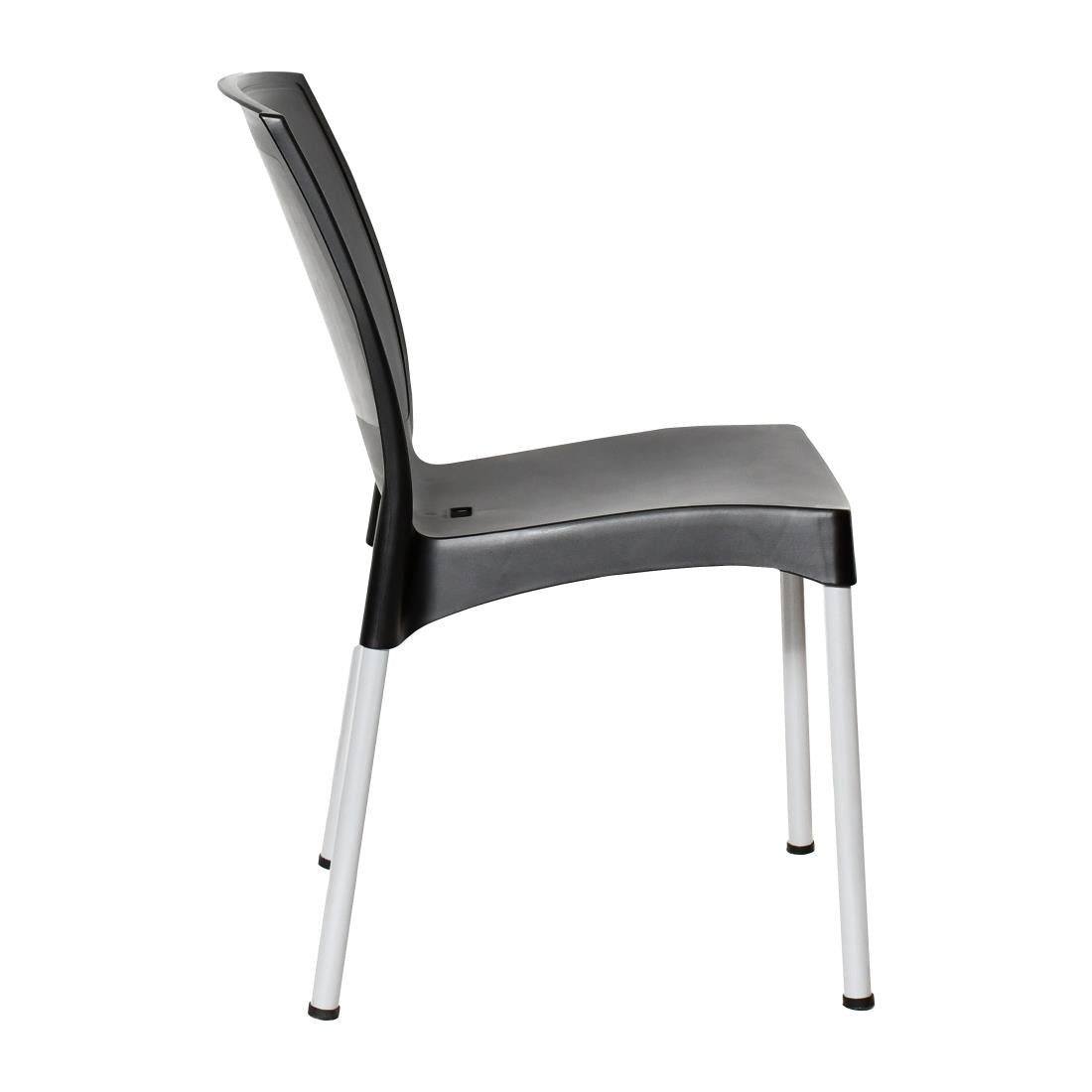 Bolero Elements Polypropylene Side Chairs Black (4 Pack)