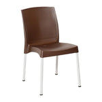 Bolero Elements Polypropylene Side Chairs Dark Brown (4 Pack)