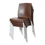 Bolero Elements Polypropylene Side Chairs Dark Brown (4 Pack)
