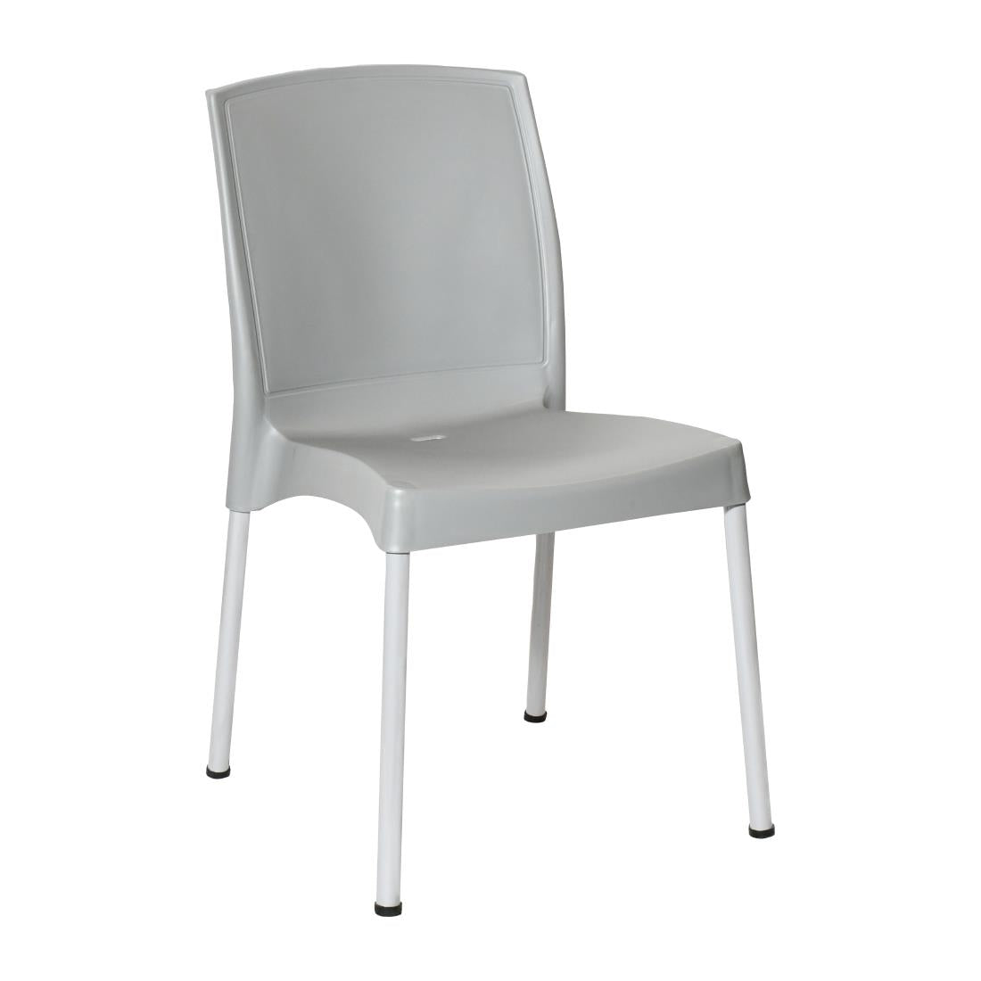 Bolero Elements Polypropylene Side Chairs Grey (4 Pack)