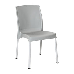 Bolero Elements Polypropylene Stackable Side Chairs Grey 4 Pack