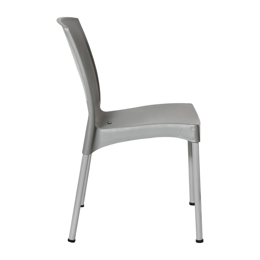 Bolero Elements Polypropylene Side Chairs Grey (4 Pack)