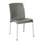 Bolero Elements Polypropylene Side Chairs Olive Green (4 Pack)