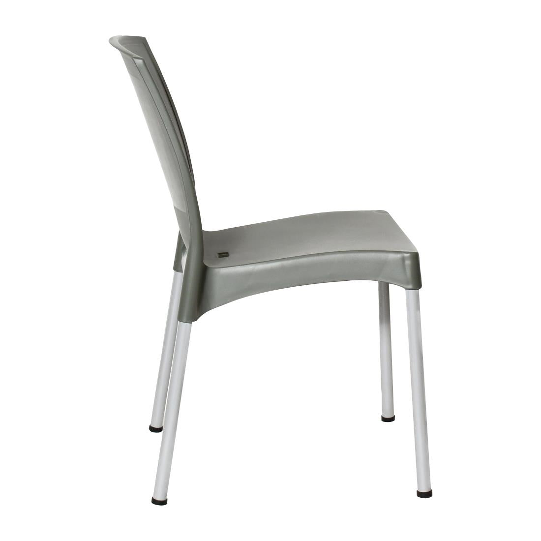 Bolero Elements Polypropylene Side Chairs Olive Green (4 Pack)