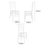 Bolero Chiavari Polypropylene Chairs White (4 Pack)