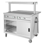 Buffalo Mobile Servery with Solid Heated Top 3x 1/1 GN