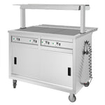 Buffalo Mobile Servery with Solid Heated Top 3x 1/1 GN