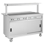 Buffalo Mobile Servery with Solid Heated Top 4x 1/1 GN